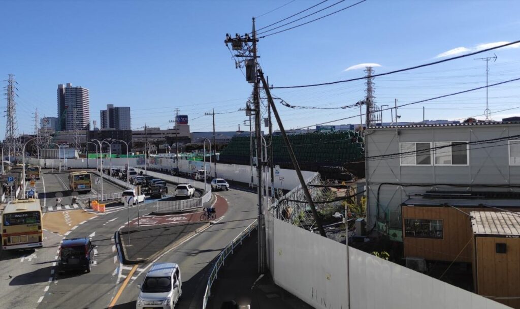 リニア「神奈川県駅」の工事の様子。2022/11下旬。06
