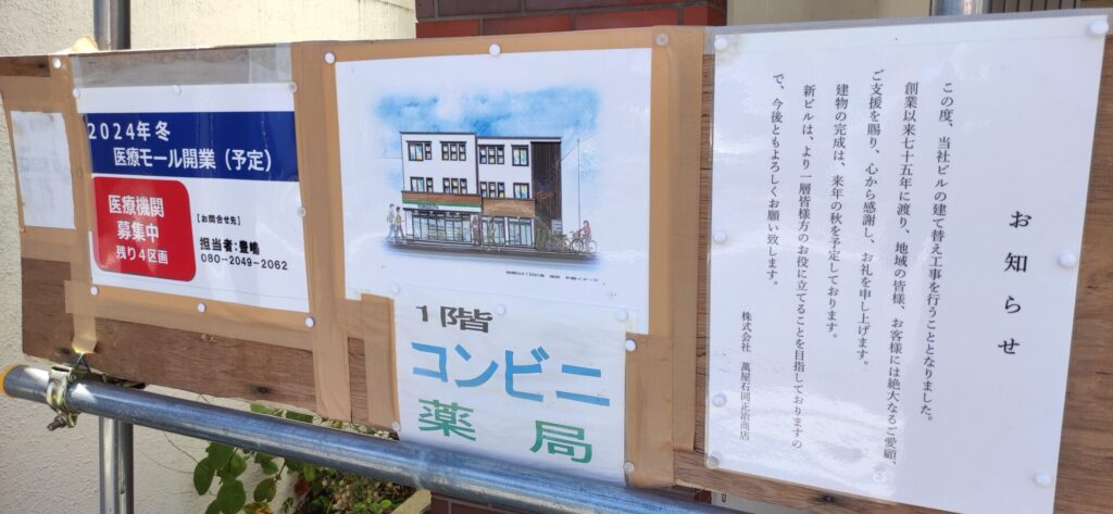 オダサガサウザンロード商店街内で建設中の「よろづや」さんビル。06