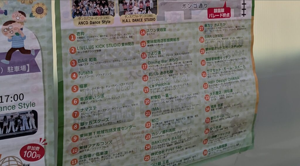 2026年の ”東林間西口まつり” は7月18日と19日。03